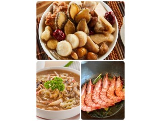 海鮮羹+佛跳牆1鍋（送5顆鮑魚）+草蝦6P一盒